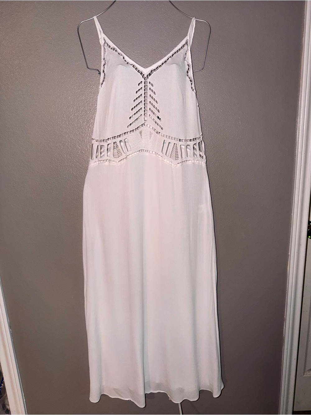 Lulus White Crochet Lace Cover Up Dress Small Beach Resort Vacation
